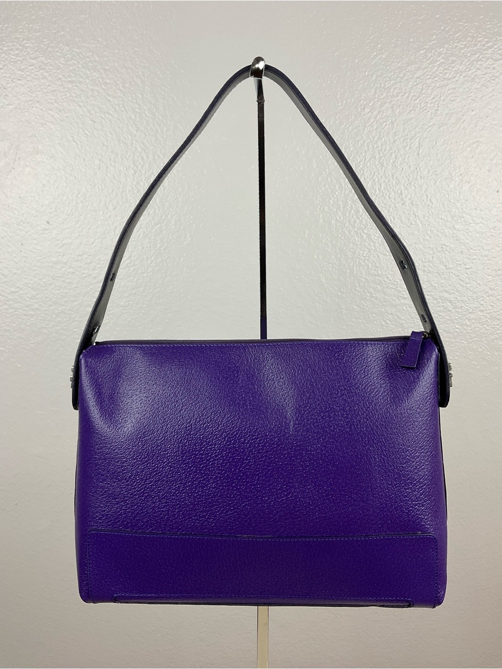 Vintage LAMARTHE PARIS Purple Pebbled Leather Shoulder Hobo Bag – EUC April 2006 - Picture 3 of 9